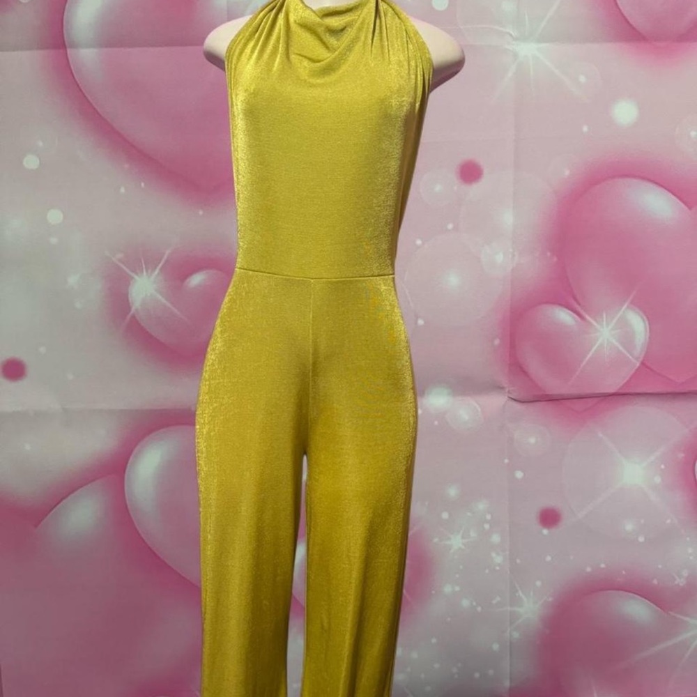 Missguided + Shimmering Gold Jumpsuit